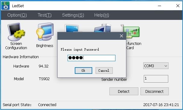 How to upgrade firmware via LedSet